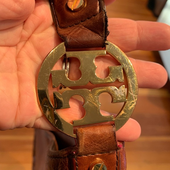 Used Tory Burch brown leather hobo bag - Picture 4 of 5